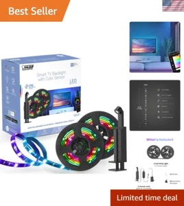 Smart LED TV Backlight Kit 11.5ft RGB Color Sensor for 55-85 Inch TVs - Picture 1 of 12