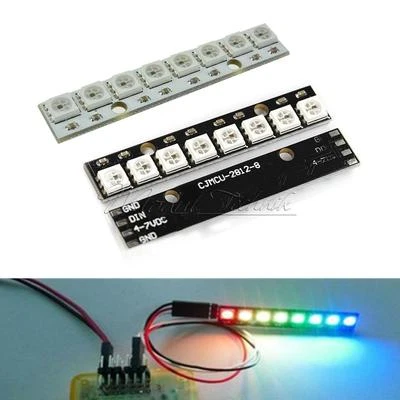 WS2812 5050 RGB LED Lamp Panel Module 5V 8-Bit Rainbow LED Precise for Arduino - Bild 1 von 4