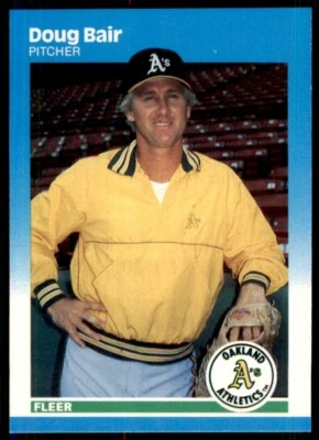 1987 Fleer Doug Bair . Oakland Athletics #386 - Image 1 of 2
