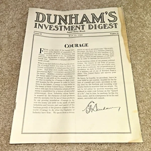 May 1920 DUNHAM'S INVESTMENT DIGEST - Railroads / Oil / Mines / Industrial - Picture 1 of 9