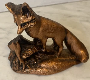 Copperama Parental Pride Fox Figurine Statue - Picture 1 of 6