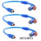 30cm Car RCA 1 Male To 2 Female/1 Female To 2 Male Audio Cable Splitter