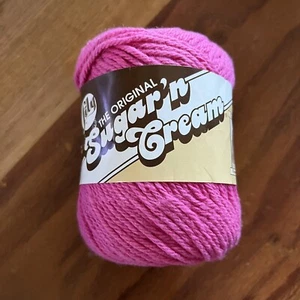 Lily Sugar 'N Cream Cotton Yarn HOT PINK #01740, 2.5 oz. - Picture 1 of 5
