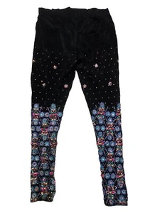 Seidenhose Damen 8 schwarz Blumen bestickt Perlen Strass Pailletten *defekt - Bild 1 von 22