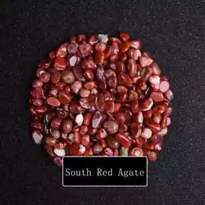 100g Natural Red Aagte Quartz Crystal Bulk Tumbled Stone Energy Chip Bead Reiki - Picture 1 of 7