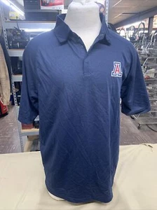 NEW Arizona Wildcats Colosseum Blue S/S Lightning Polo Shirt Men's L - Picture 1 of 4