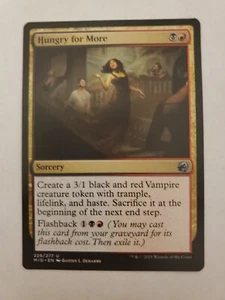 MTG Magic The Gathering Card Hungry for More Sorcery Innistrad Midnight Hunt - Picture 1 of 2