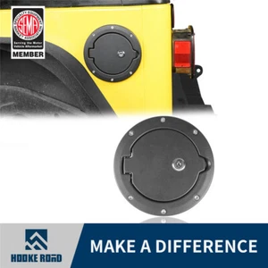 Hooke Road Lock Fuel Filler Gas Tank Cap Hatch Cover For Jeep Wrangler TJ 97-06 - Bild 1 von 12