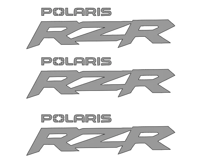 RZR    POLARIS    DIE-CUT  Decal  Sticker   (  3 PCS )  Offroad  RC Truck NEW - Image 1 of 1