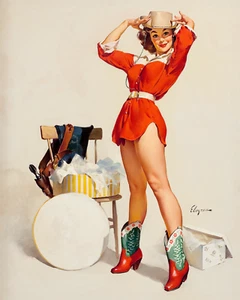 Gil Elvgren Pin-Up "Something New" 8"x10" Reproduction Art Print 8x10 - Picture 1 of 3