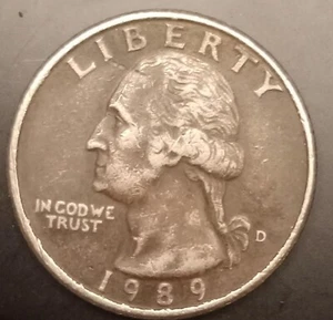 1989 Quarter Mint Error Black Beauty EXTRA PRETTY - Bild 1 von 2