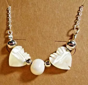24" Silver Pearl Necklace, .925 Silver - Picture 1 of 8