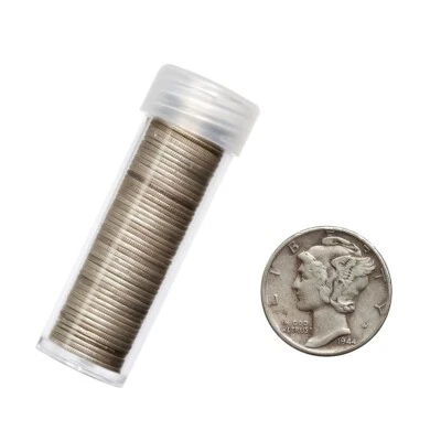 Mercury Dime Full Roll - 50 Coins - 90% Silver - CHOOSE HOW MANY ROLLS! - Image 1 of 4