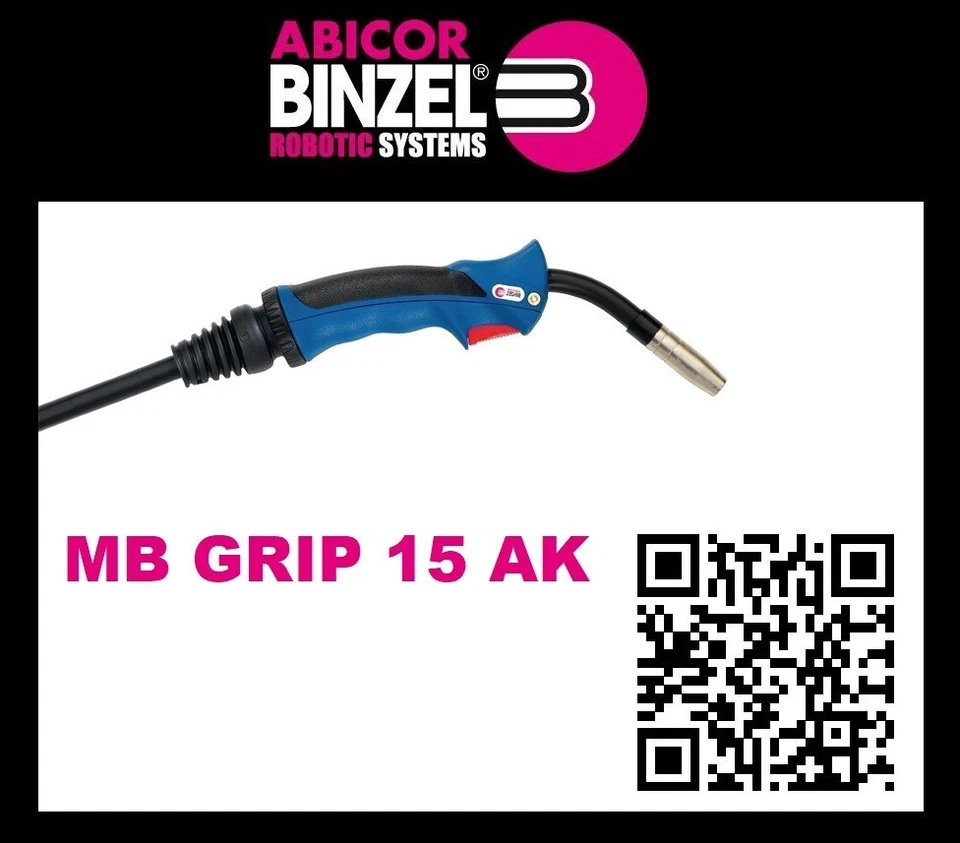ABICOR BINZEL MB 15 AK Mig/Mag-Brenner - Blau/Schwarz, 5m (002.0606)