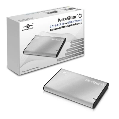 Vantec NexStar 6G 2.5” SATA III to USB 3.2 Gen1 External SSD/HDD Enclosure - Image 1 of 4