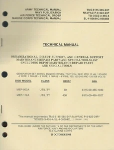 Historical book for Generator, 10kW, Models MEP-003A, MEP-112A, Repair Parts - Picture 1 of 1