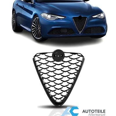 Front Upper Grill Bumper Grill For 2017-2023 Alfa Romeo Giulia Carbon Fiber Look Foto 1 de 4