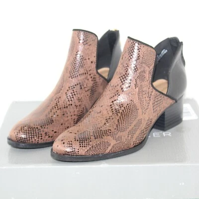 ANDREW GELLER womens FRIONA ankle boots shoe size 8 M black & brown zip up NEW - Image 1 of 4