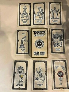 Polish Tarot Black & White 78 Cards& Instruction - Picture 1 of 8