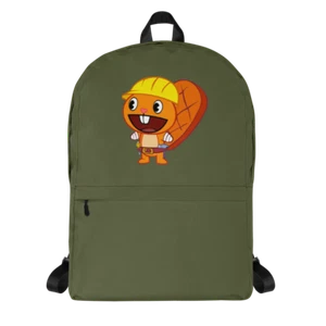 Mochila verde Happy Tree Friends difícil de encontrar estampado personalizado - Imagen 1 de 5