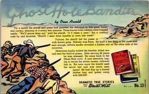 Vintage Postcard True Stories from Great West Series Ghost Hole Bandits No 13 - Picture 1 of 3