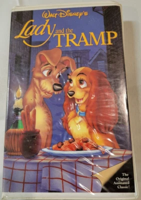 Vintage Disney LADY AND THE TRAMP (VHS, Black Diamond Classic/Red Signature)#582 - Image 1 of 4