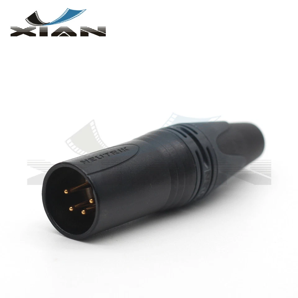 Neutrik NC4MXX-B XLR 4pin Cable Connector,Mic/Camera Audio Connector 4pin XLR - Image 1 of 4