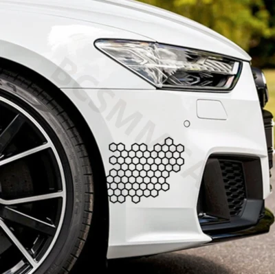 Car Stickers Headlight Tint Film Honeycomb Hexagon Vinyl Decal For SUV Truck Van - Image 1 of 4