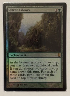 Sylvan Library Foil - Mythic - Commander's Arsenal MTG Magic the Gathering - Image 1 of 2
