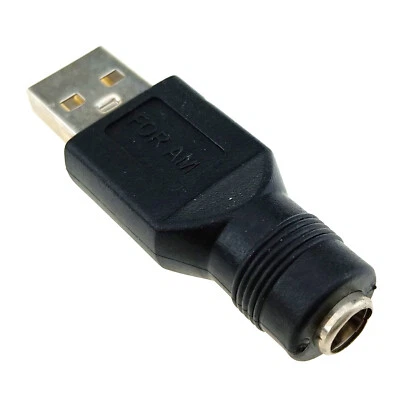 USB Male to DC Female 5V Connector Power Socket Converter Changer Jack Plug - Image 1 of 4