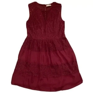 Altar'd State Kleid dunkelrot Spitze Cocktail ärmellos Party Weihnachten Large - Bild 1 von 9