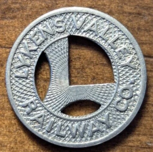 Lykens, Pennsylvania PA Lykens Valley Railway No Diamonds One Fare Transit Token - Imagen 1 de 4