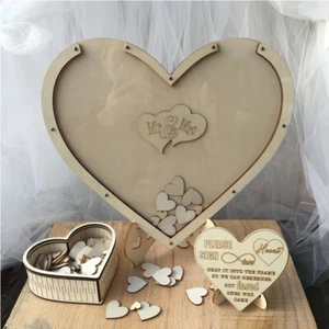 Customized Wooden Guest Book Wedding & Baby Shower Decor Guestbook Alternative - Picture 1 of 7