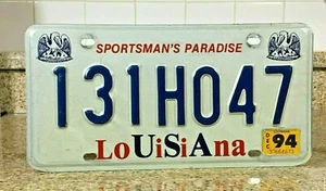 1994 Louisiana License Plate Tag # 131H047 Sportsman's Paradise 3 yr EXPIRED - Picture 1 of 5