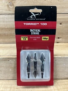 Carbon Express Torrid 100 Grain 1 1/2" Expandable 3-Bladeheads New In Package - Picture 1 of 7