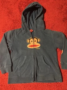 Paul Frank Hoodie Hooded Sweatshirt Jacket Monkey Blue Unisex Kids 5T Zipper - Picture 1 of 2