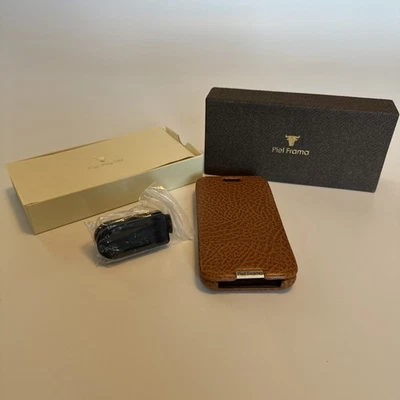 Piel Frama 三星 Galaxy S7 皮革保护壳 Karabu 棕褐色翻盖钱包式保护套 U739 全新 — 第 1/4 张图片