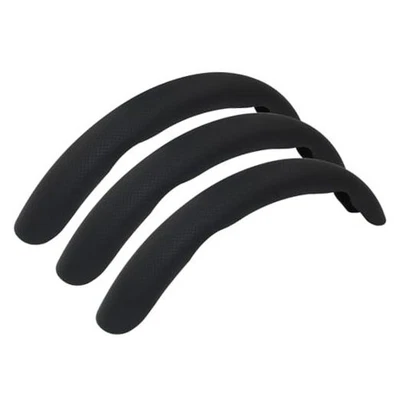 Cubierta de volante de cuero napa 3 piezas - Snap on 15 pulgadas antideslizante para coche negro Foto 1 de 4