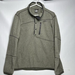 Flylow 1/4 Snap Fleece Herren L Large Pullover Jacke grau Outdoor Reißverschlusstasche - Bild 1 von 20