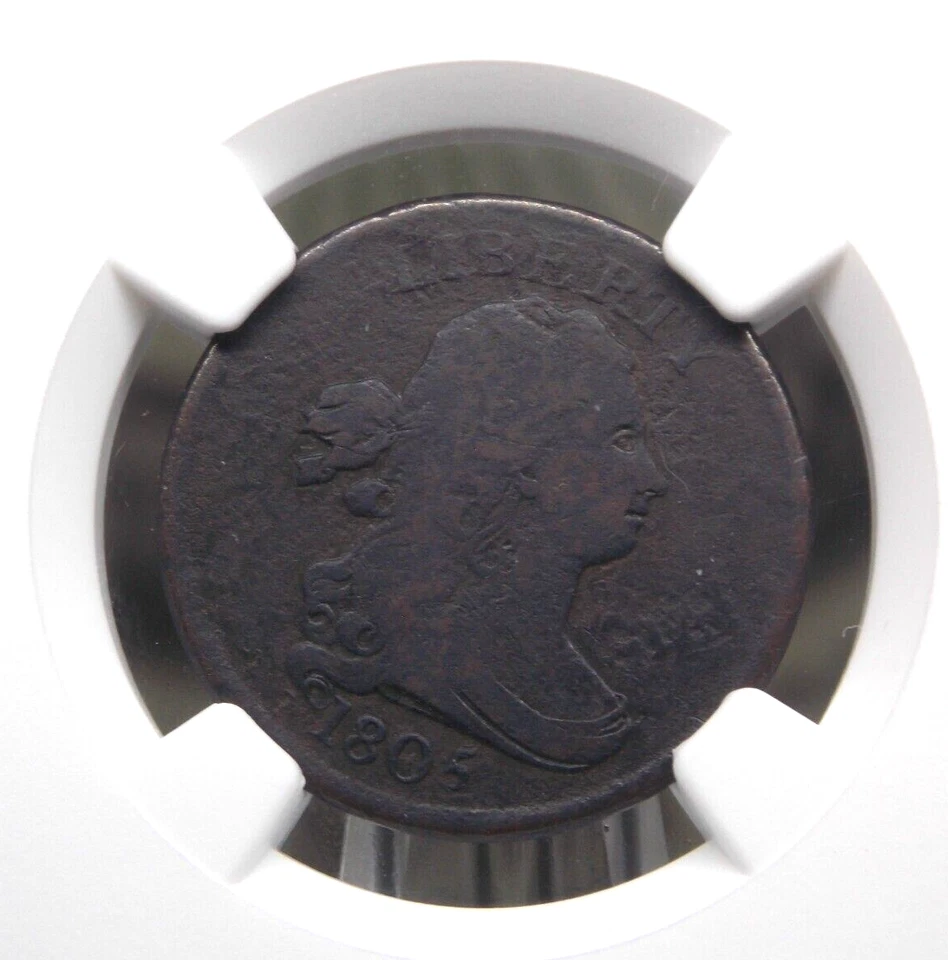 1805 Draped BUST Half Cent 1/2c NGC Fine Details #004 Fine ECC&C, Inc. - Image 1 of 4