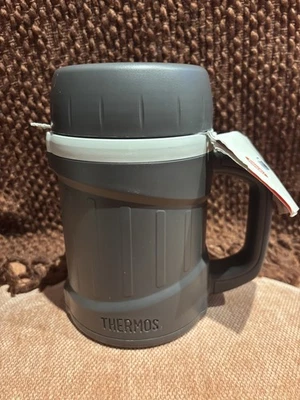 BNWT Thermos Hercules Vacuum Microwaveable Food Flask Grey Large 0.47L - Image 1 of 4