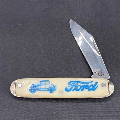 Novelty Ford Motor Company Advertising Pocket Knife BAYES - USA Made - Image 1 of 4