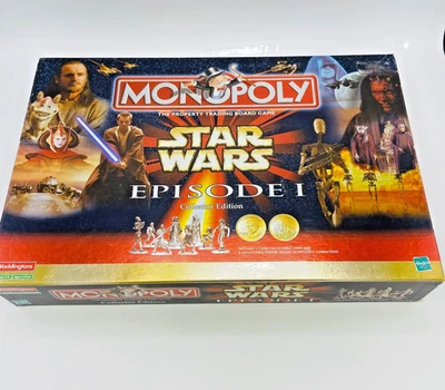 Monopoly Star Wars Episode 1 Collectors Edition Board Game 1999 Hasbro Incomplet - Image 1 of 4