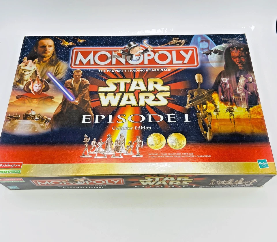 Monopoly Star Wars Episode 1 Collectors Edition Board Game 1999 Hasbro Incomplet - Image 1 of 4