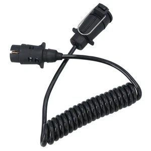 2.5m Trailer Light Electrics Extension Cable Male To Female 7 Pin Plug To Socket - Picture 1 of 7
