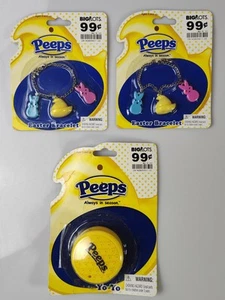 LOT (3) 2006 Peeps YoYo & 2 Easter Bracelets **New/Sealed** - Picture 1 of 8