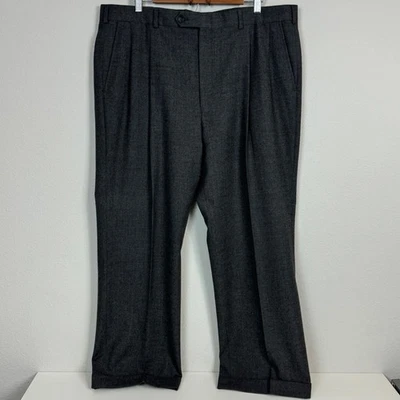 Pantalón vintage Burberry gris lana plisado con puños 40x29 Foto 1 de 4