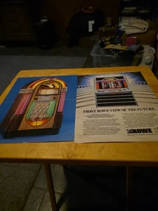 2 1980s Rowe Jukebox Promo Flyer Ads Bubbler Laserstar - Picture 1 of 2