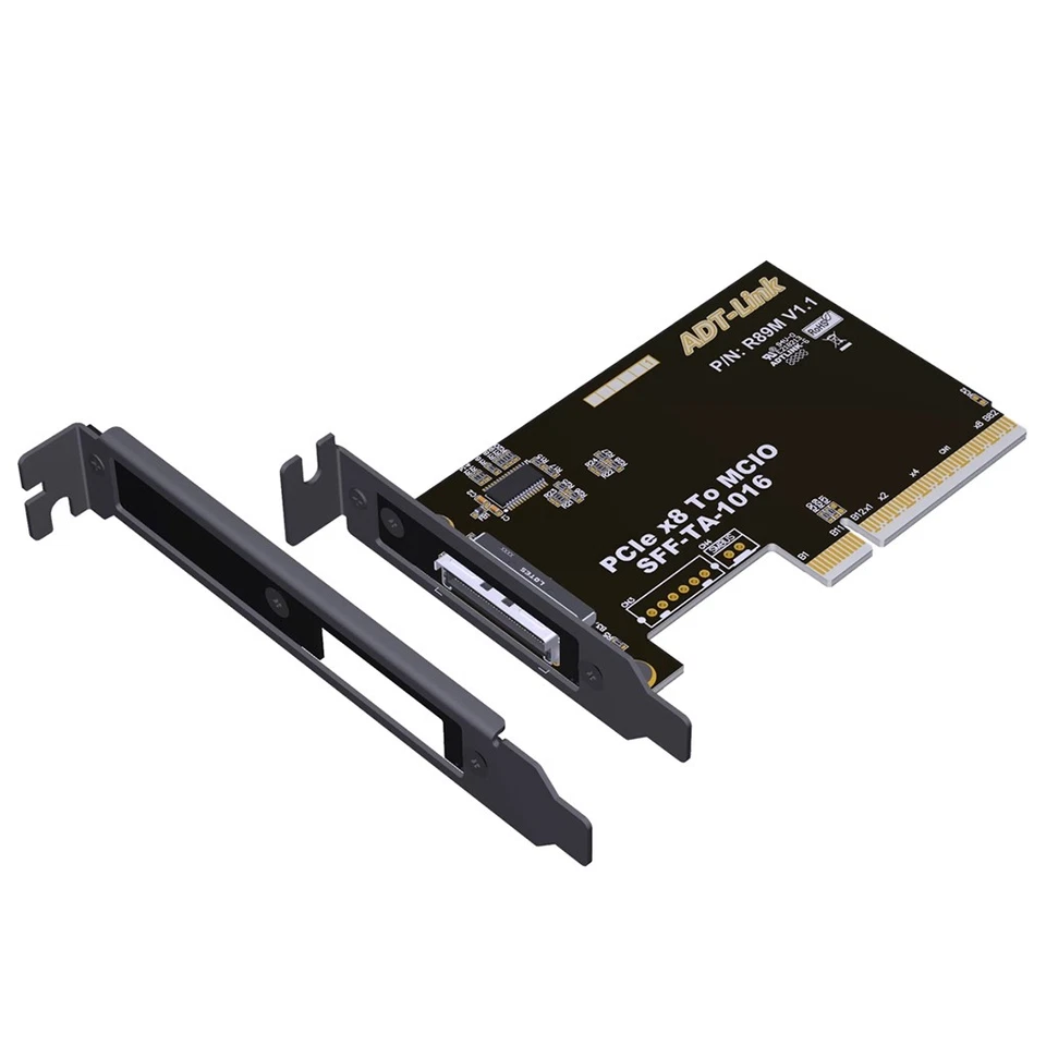 PCIe 4.0 x8 to SFF-TA-1016 adapter card MCIO chassis external support 2U4U - Image 1 of 4