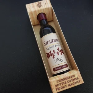 Sacacorchos de vino personalizado Suzanne abrebotellas magnético elegante nombre regalo - Imagen 1 de 3